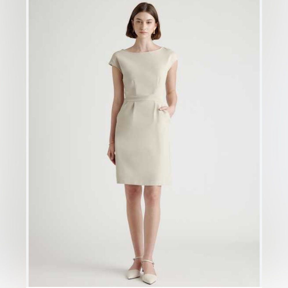 Quince Cream Sheath Dress